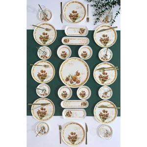 Venüs Home Vintage Lale 8 Kişilik 25 Parça Kahvaltı Takımı