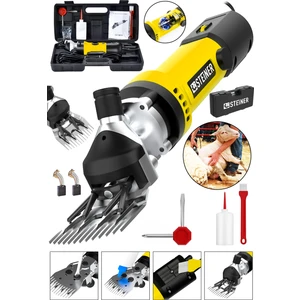 Alman 9900 W Devir Ayarlı Çift Soğutmalı Bakır Sargılı Çelik Şanzıman Koyun Kırpma Kırkma Makinesi Sarı