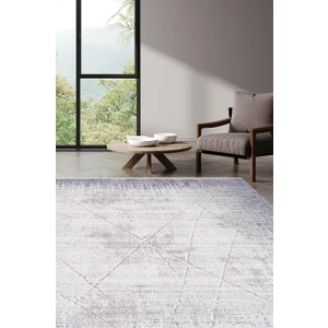 Artemis Halı Romantik 02433b Gri Mavi Eskitme Desen Halı