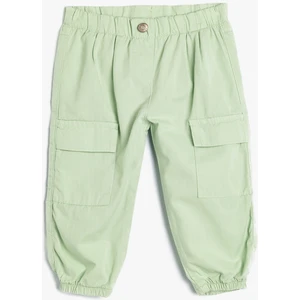 Paraşüt Pantolon Beli Lastikli Cepli Pamuklu
