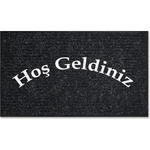 M&H Quality Dekoratif Nem Alıcı Toz Alıcı Siyah Kapı Önü Paspası Iç ve Dış Kapı Paspası Halı Paspas Lux