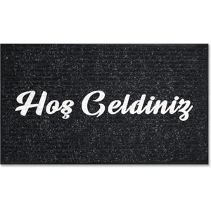 M&H Quality Dekoratif Nem Alıcı Toz Alıcı Siyah Kapı Önü Paspası Iç ve Dış Kapı Paspası Halı Paspas Lux