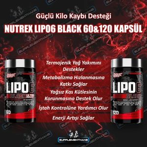 Lipo 6 Black Ultra Fat Burner 60 Cap + Lipo 6 Black 120 Cap Definasyon
