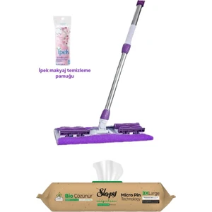 Bioçözünür Yermopu+Mop Seti ve Hediye Makyaj Temizleme Pamuğu