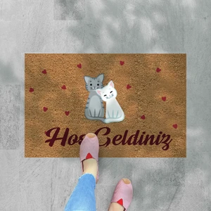 M&H Quality Yavru Kedicikler Temalı Coco Görünümlü Dekoratif Dış Kapı Önü ve Iç Mekan Paspası
