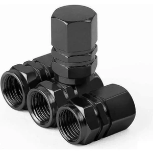 Alüminyum Altıgen Sibop Kapağı 4'lü Siyah Sibob Kapağı