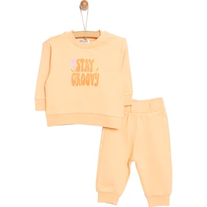 HelloBaby Basic Kız Yazı Baskılı Eşofman Takımı Kız Bebek
