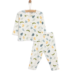 HelloBaby Kaşkorse Fil Desenli Uzun Kol Pijama Takımı
