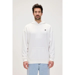 Bad Bear Drake Beyaz Erkek Oversize Kapüşonlu Sweatshirt