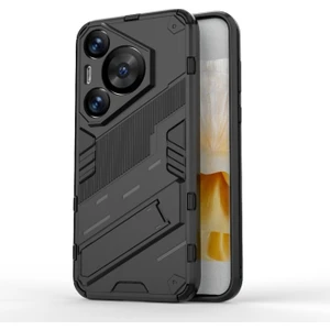 Huawei Pura 70 Pro / Huawei Pura 70 Pro Plus Matrix Serisi Armor Standlı Perfect Koruma Kılıf - Siyah AL3416