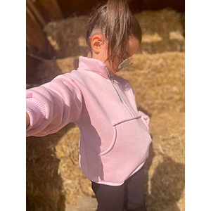 Bebeğime Çorap Unisex Fermuarlı Dik Yaka Kanguru Cepli Çocuk Çocuk Sweatshirt
