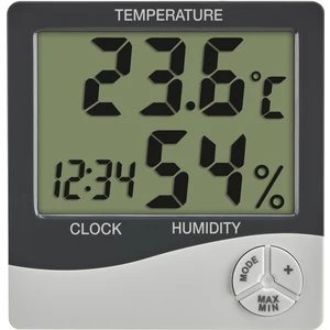 TFA Dostmann (Alman Markası) Dijital Termometre, Nem Ölçer, Masa Saati (Alarm ve Tarih İçerir) Thermo-Higrometre 30.5058.02