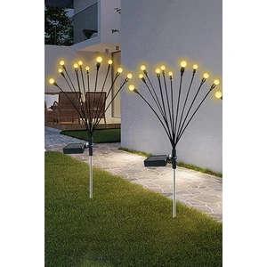 Toptan Hane 2 Adet 8 Led'li Güneş Enerjili Ateş Böceği Gün Işığı LED Bahçe Çiti Aydınlatma Lamba Solar Peyzaj