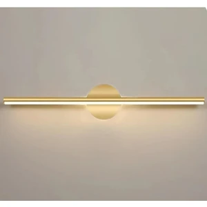 Modern Kablosuz Tak Çalıştır Ledli Pilli Aplik Banyo Tablo Ayna Aydınlatma Eskitme Gold Pil Dahildir