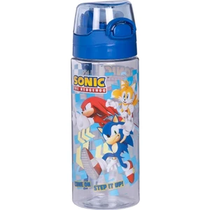 500 ml Sonic The Hedgehog Pipetli Askılı Kilitlenebilir Su Matarası