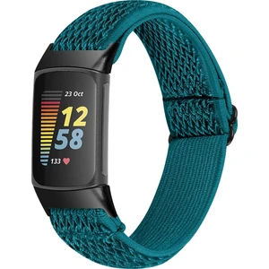 Fitbit Charge 5 Elastik Naylon Örgü Watch Kordon