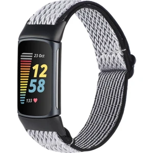 Fitbit Charge 5 Elastik Naylon Örgü Watch Kordon