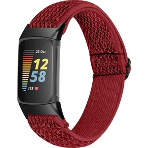 Fitbit Charge 5 Elastik Naylon Örgü Watch Kordon