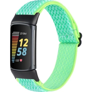 Fitbit Charge 5 Elastik Naylon Örgü Watch Kordon