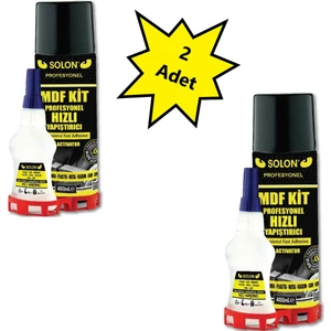 2 Adet Profesyonel MDF Kit Hızlı Yapıştırıcı 400 Ml+80 Gr.