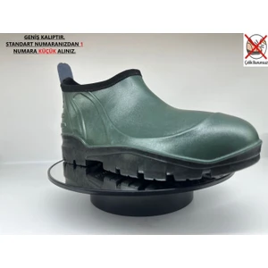 Çiğdem Kundura Kısa Su Geçirmez Reçber Lastik Çizme - Yeşil - 41