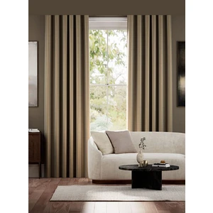 Bizden Perde Kum Beji Blackout Işık Geçirmez Fon Perde Pilesiz Karartma Güneşlik (Enxboy)