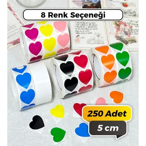 Sb Store Kalp Kesim Mavi Renkli Çok Amaçlı Etiket 5 cm 250 Adet