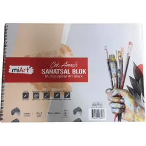 Çok Amaçlı Dokulu Resim Defteri 25x35 cm 170 Gr 20 Sayfa Sanatsal Kullanım İçin