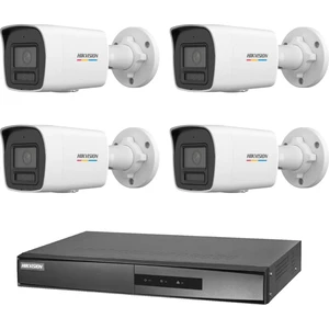 4 Kameralı 4 Mp Colorvu Ip Güvenlik Kamera Seti DS-2CD1047G2H-LIUF (Dahili Mikrofonlu)