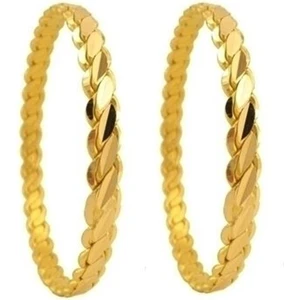 Altın Kaplama 3lü Adana Burması Çocuk Bilezik 2 Adet