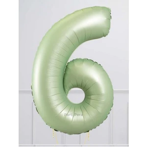 Parti Pera Retro Su Yeşili Rakam Folyo Balon 76  cm
