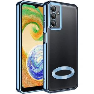 Galaxy A05S Uyumlu Ekran Koruyucu + Kılıf Kamera Lens Korumalı Logo Gösteren Kenarları Renkli Arkası Şeffaf Sararmaz Kılıf
