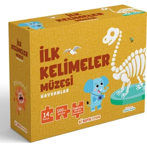İlk Kelimeler Müzesi - Hayvanlar (İngilizce Destekli Kitap ve Yapboz Seti)