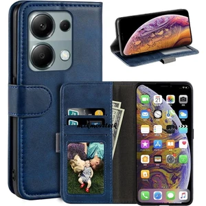 M.TK Moveteck Xiaomi Redmi Note 13 Pro 4g Kılıf 360 Tam Kaplar Deri Dokulu Kapaklı Kartvizit Bölmeli Cüzdan Standlı Kartlıklı