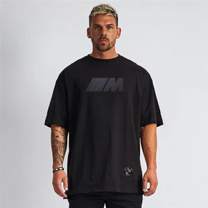Bmw Logolu ve M Baskılı Unisex Oversize Pamuklu T-Shirt