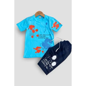 Erkek Çocuk T-Shirt & Kapri Takımı - Ekonomik Yazlık Takım