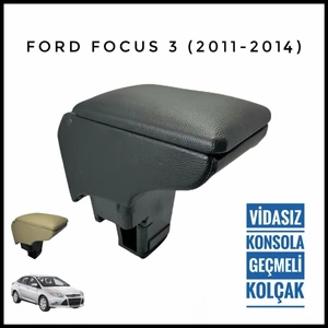 Ford Focus 3 Vidasız Konsola Geçmeli Kolçak (2011-2014)