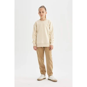Kız Çocuk Standart Fit Beli Paçası Lastikli Cepli Okul Jogger Eşofman Altı X9036A624AU