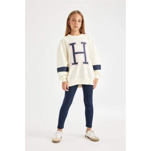 Kız Çocuk Baskılı Sweatshirt Tayt 2'li Takım C6869A824AU