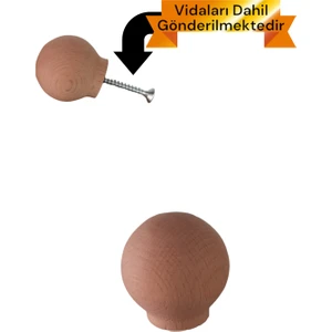 Vera Hediyelik Eşya Küre Ahşap Kulp Lüks Country Mutfak Mobilya Dolap Çekmece Kulbu 3301000000825