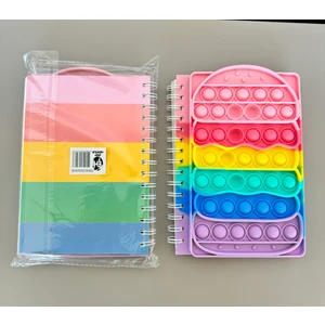 Pop It Bubble Notebook Popit Defter Renkli eğlenceli spiralli Okul Defteri