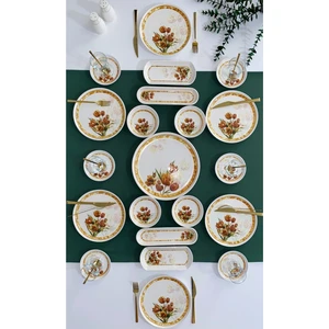 Venüs Home Vintage Lale 6 Kişilik 21 Parça Kahvaltı Takımı
