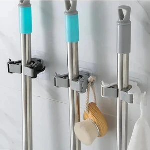 Çok Amaçlı Paspas ,süpürge, Fırça ve Mob Askısı Sap Tutucu Mutfak ve Banyo Askısı 3 Lü Set
