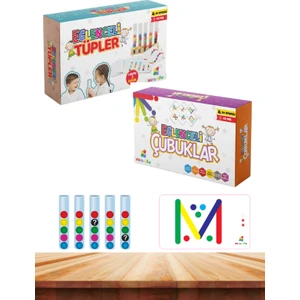 2 Eğlenceli Eğitici Set Bir Arada Eğlenceli Tüpler ve Çubuklar