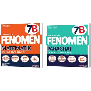 Fenomen Yayınları Okul 2025 7. Sınıf Matematik + Paragraf B Serisi Soru Seti 2 Kitap