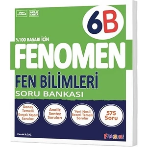 Fenomen Yayınları 2025 6. Sınıf Fen Bilimleri B Serisi Soru Bankası