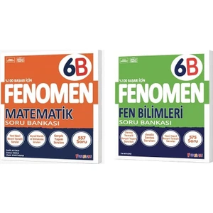 Fenomen Yayınları 2025 6. Sınıf Matematik - Fen Bilimleri B Serisi Soru Bankası 2'li Set
