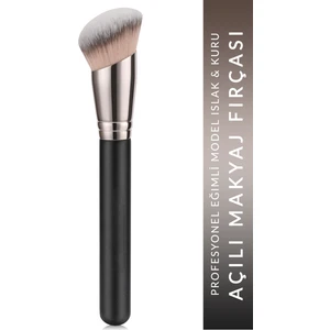 Premium Açılı Fondöten, Kontur, Sabitleme Makyaj Fırçası