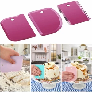 Pratik 3 'lü Hamur Kazıyıcı Kesici Dekoratör Set | Hamur Şekillendirici Kesici Kazıyıcı