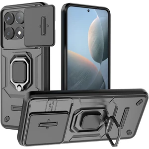 Poco F6 Pro Halka Standı Zırh Kamera Koruması Cep Telefonu Kılıfı (Yurt Dışından)